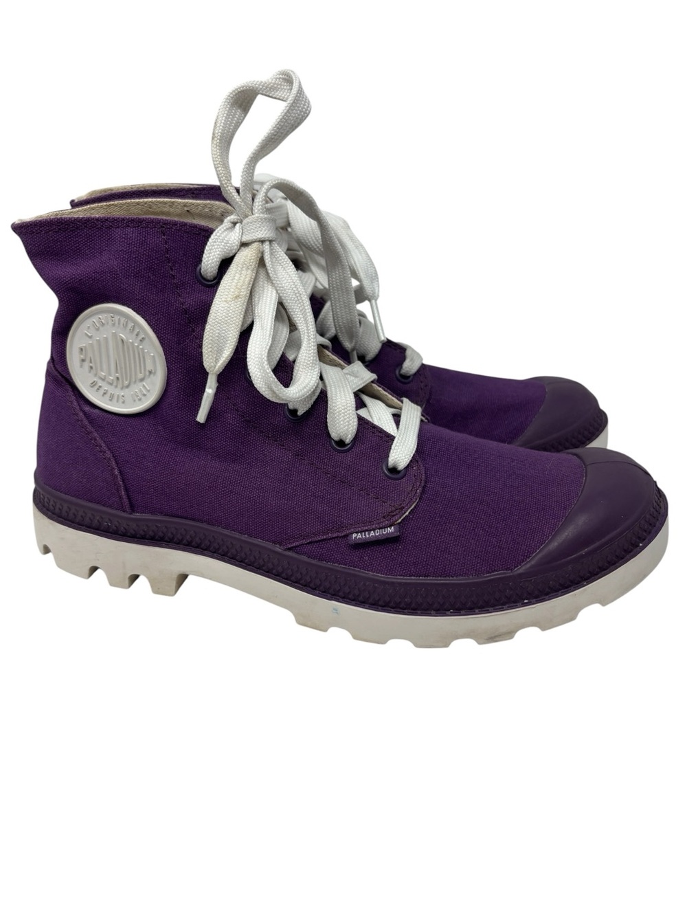 Palladium Purple Canvas High-Top Sneakers Size W9 / M7.5 72886518